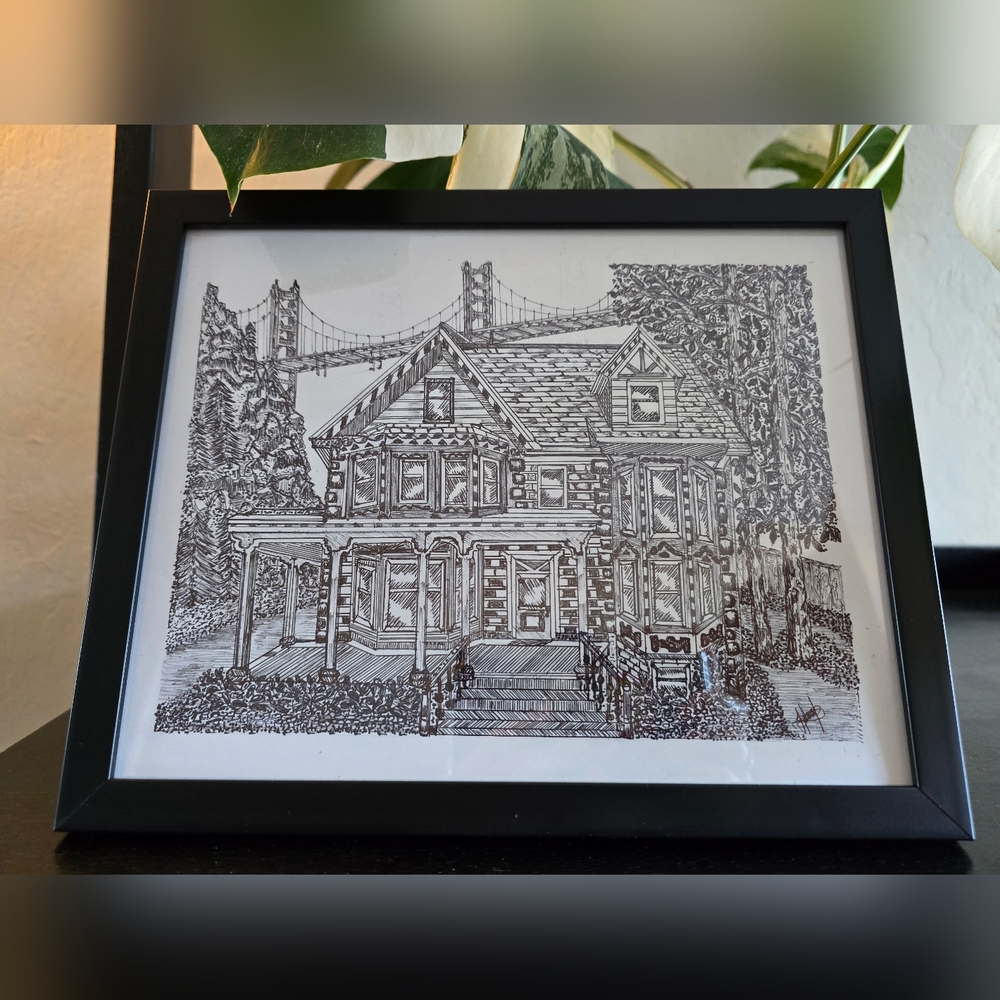 San Francisco California Art framed